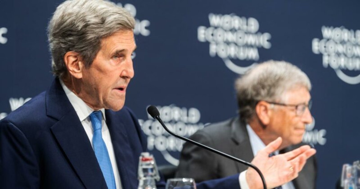 john kerry and bill gates addresses the world economic forum